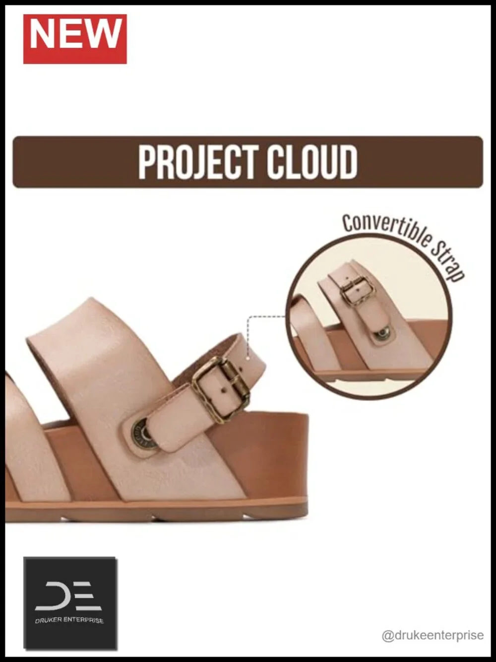Strappy Wedge Sandals with Plush Insole Non-Slip Platform Women's
